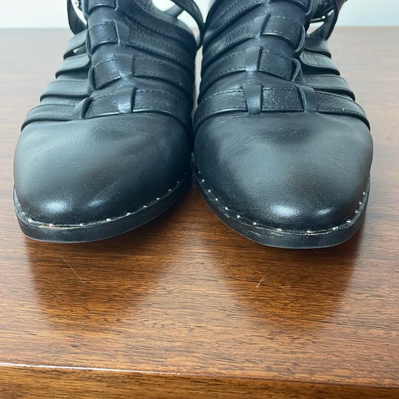 Steven By Steve Madden Leather Open Back Shoe Booties - Picture 3 of 7